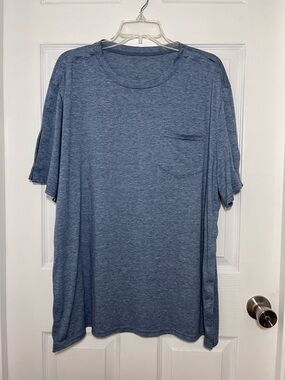 Profs, Men's Short-Sleeve Pocket Tee in Heather..Tear Away Snap Closures